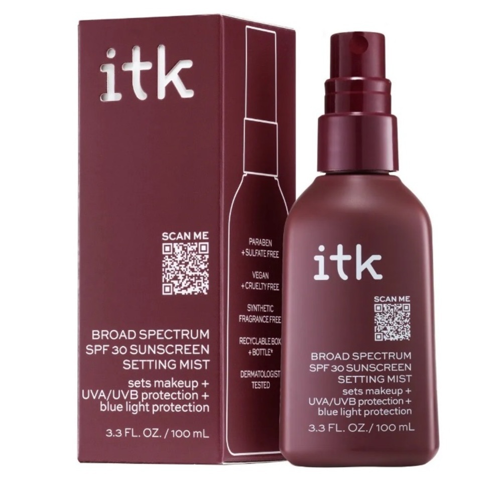 NWT - In the Know ITK SPF 30 Sunscreen Makeup Setting Mist 3.3 oz